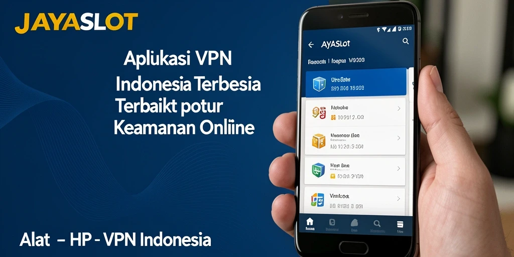 Antarmuka JAYASLOT yang sederhana dan fungsional untuk VPN Indonesia.
