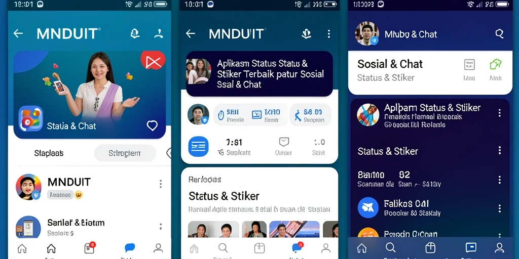 Tampilan antarmuka aplikasi MNDUIT yang menarik dan mudah digunakan.