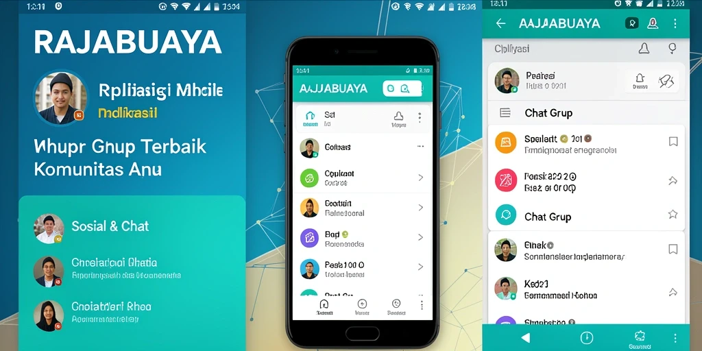 Antarmuka RAJABUAYA yang sederhana dan menarik untuk komunikasi grup.