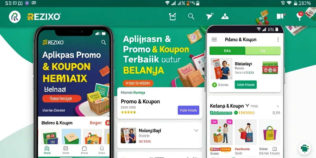 Tampilan antarmuka aplikasi REZIXO yang user-friendly dan penuh penawaran.