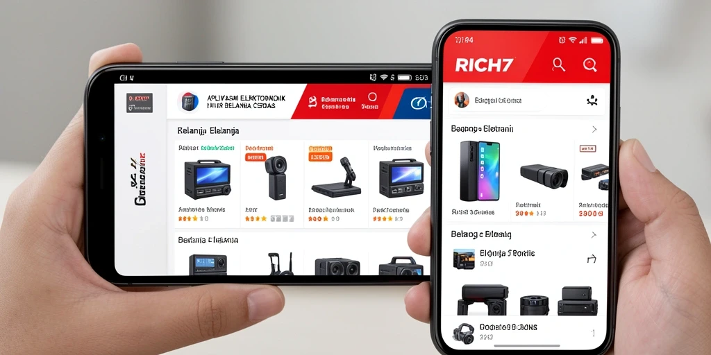 Antarmuka RICH7 yang ramah pengguna untuk belanja elektronik.