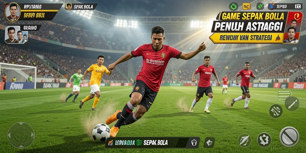 Antarmuka RP99 yang menarik dengan fitur-fitur sepak bola.