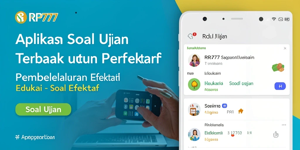 Antarmuka aplikasi RR777 dengan berbagai soal ujian yang menarik.
