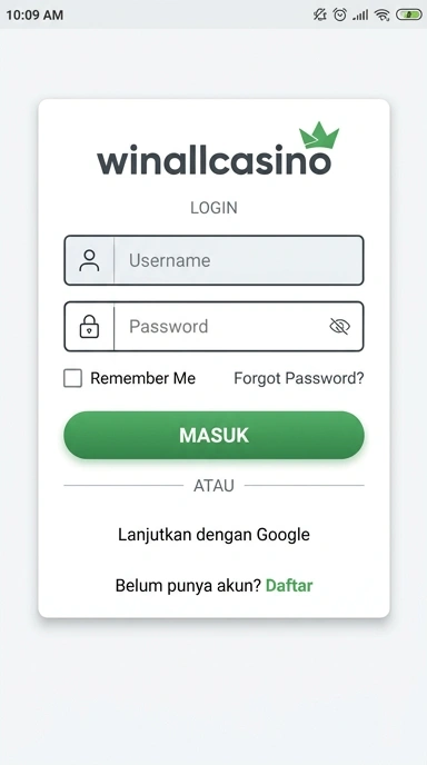 Masuk ke akun winallcasino Anda dengan mudah